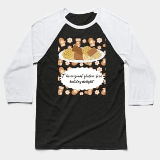 Gingerbread Cookies on a Grey Background Baseball T-Shirt